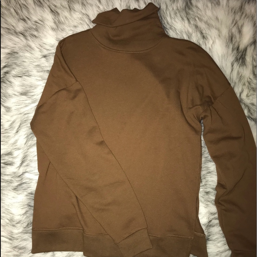 Brown turtleneck